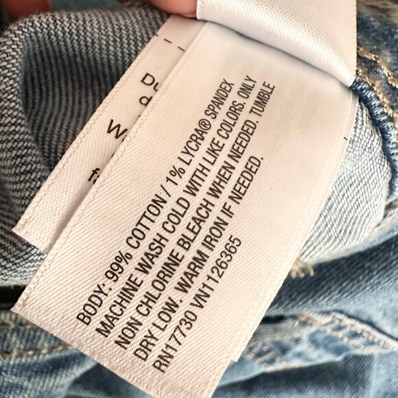 Universal Thread Target Denim Bib Style Low Cut Denim Wide Leg Crop Overalls 4 - Picture 12 of 13